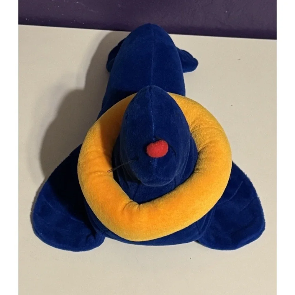 Vintage Velveteen Circus Seal Plush North American Bear Co 1992 Extreme Rare